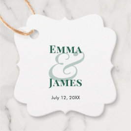 Emerald Ampersand Bröllop | Namn & Datum Gåvor Etiketter