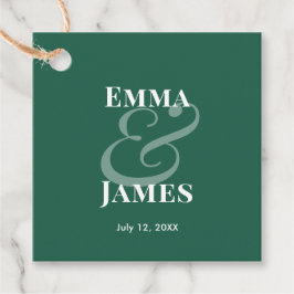 Emerald Ampersand Bröllop | Omvänd Anpassad | Gåvor Etiketter