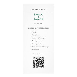 Emerald Ampersand Bröllop | Program | QR-kod