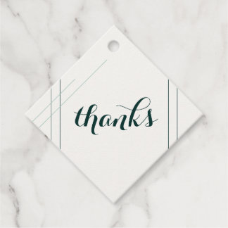 Emerald and Guld Art Deco Wedding Favor Märkre Gåvor Etiketter