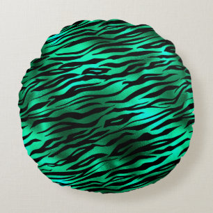 Emerald and Guld Safari Series Design 10 Rund Kudde