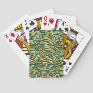 Emerald and Guld Safari Series Design 4 Casinokort