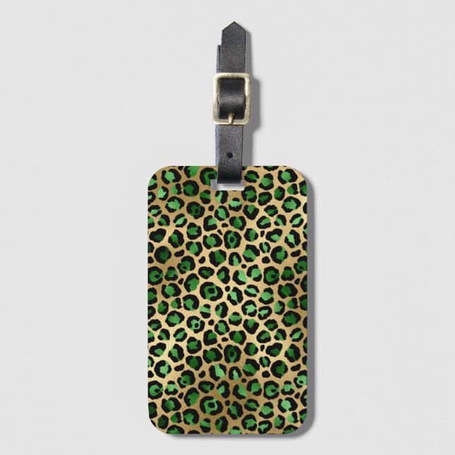 Emerald and Guld Safari Series Design 8 Bagagebricka (Framsida vertikal)