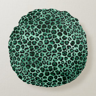 Emerald and Guld Safari Series Design 9 Rund Kudde