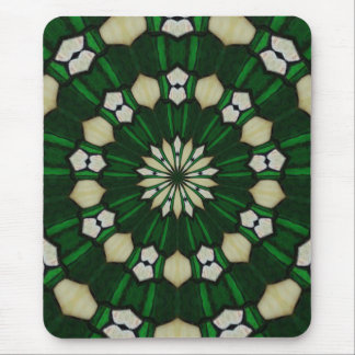 Emerald and Ivory Radial Mousepad Musmatta