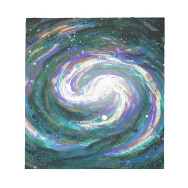 Emerald and Lila Galaxy Anteckningsblock (Framsida)