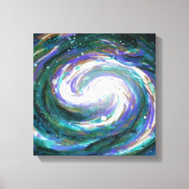 Emerald and Lila Galaxy Canvastryck (Framsida)