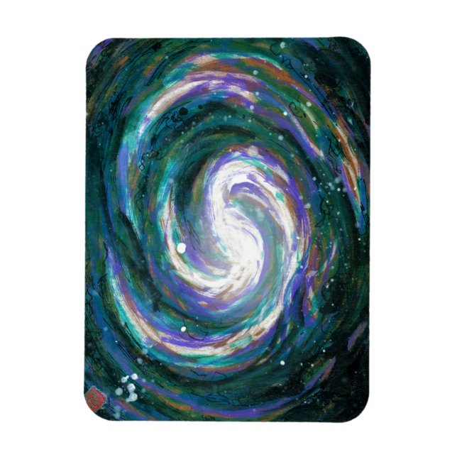 Emerald and Lila Galaxy Magnet (Vertikal)