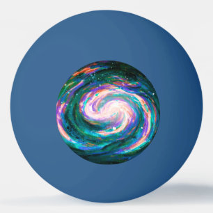 Emerald and Lila Galaxy Pingisboll