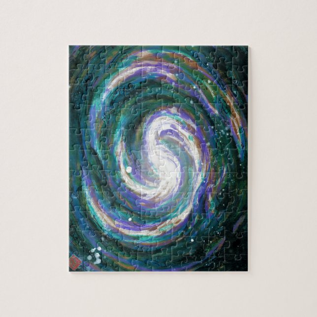 Emerald and Lila Galaxy Pussel (Vertikal)