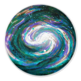 Emerald and Lila Painting Galaxy Knopp