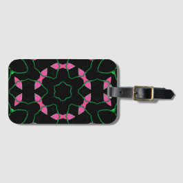 Emerald and Pink Kaleidoscope Bagagebricka