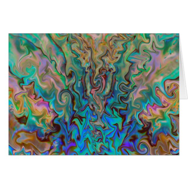 Emerald and Rosa Hälsningskort (Framsidan Horizontal)