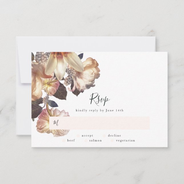 Emerald Antique Vintage bröllop OSA kort (Framsida)