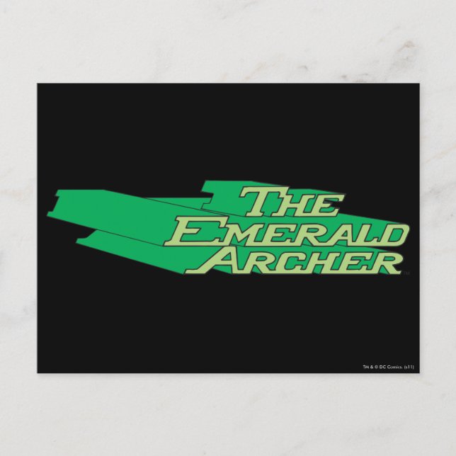 Emerald Archer Logotyp Vykort (Framsida)