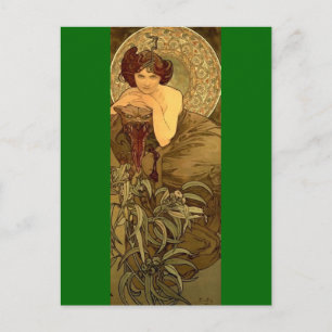 Emerald - Art nouveau Vykort