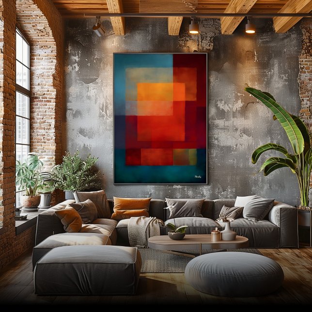 Emerald Aurora Color Field Abstract Modern Wall  Poster (Skapare uppladdad)