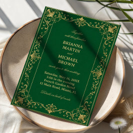 Emerald Barocke Lyxiga Keltiska Inbjudningar