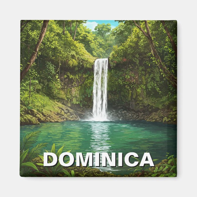 Emerald Bassäng Dominica Magnet (Framsidan)