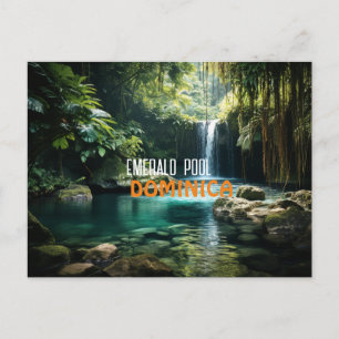 EMERALD BASSÄNG DOMINICA POSTCARD VYKORT