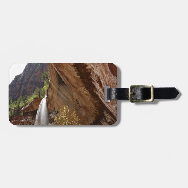 Emerald Bassäng Falls III från Zion nationalpark Bagagebricka (Horisontell Framsida)