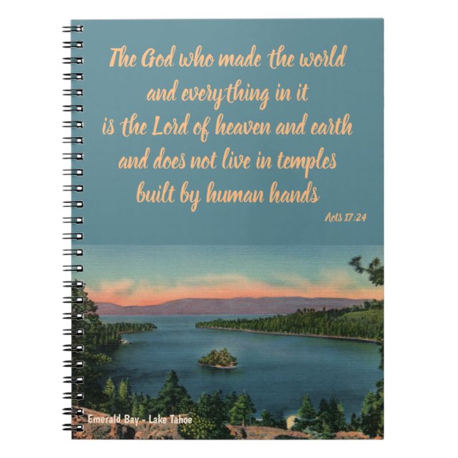 Emerald Bay Christian Notebook Anteckningsbok (Framsidan)