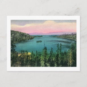 Emerald Bay, Lake Tahoe, Kalifornien Vintage Vykort