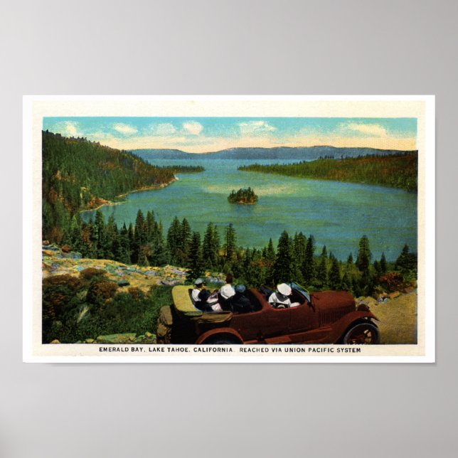 Emerald Bay, Sjö Tahoe 1920-talet Poster (Framsidan)