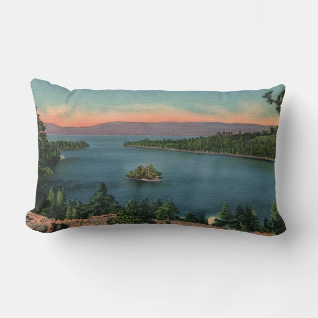 Emerald Bay - Sjö Tahoe Lumbarkudde (Framsida)