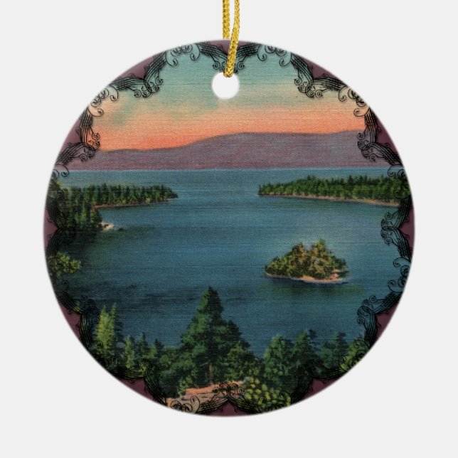 Emerald Bay - Sjö Tahoe Ornament (Framsidan)
