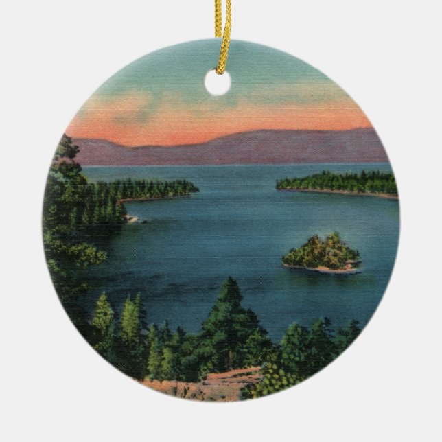 Emerald Bay - Sjö Tahoe Ornament (Framsidan)
