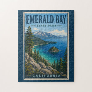 Emerald Bay State Park Kalifornien Illustration Pussel