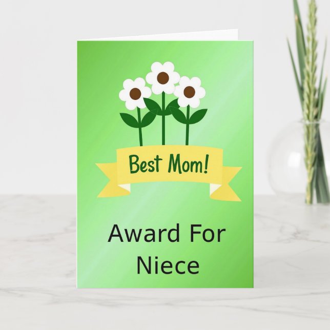 Emerald Best Mom Illustration Card Kort (Framsida)