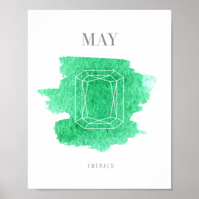 Emerald Birthstone Poster (Framsidan)
