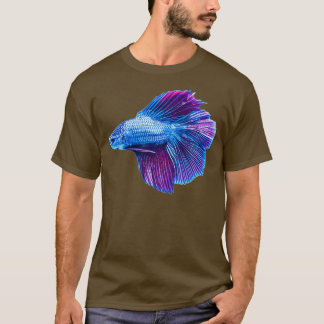 Emerald Blue Betta Siamese Fish T Shirt