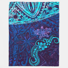 Emerald Blue Splash Of Tie Dye Blissful Island 550 Fleecefilt