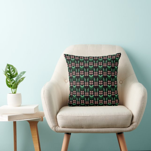 Emerald & Blush Botanisk Kudd  Kudde (Stol)