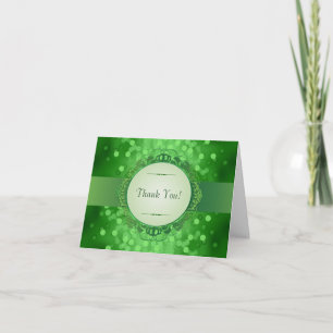 Emerald Bokeh 30-årsjubileum Tacksamhetskort Tack Kort