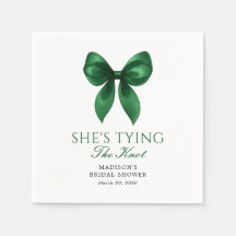 Emerald Bow She's Tying the Knot Bröllopsdusch
