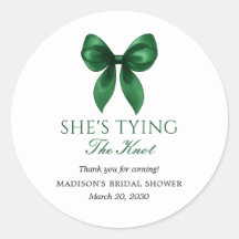 Emerald Bow She's Tying the Knot Bröllopsfest