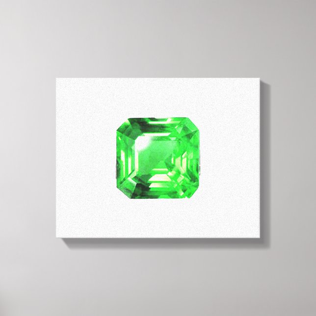 Emerald, Bright Grönt Canvastryck (Framsida)