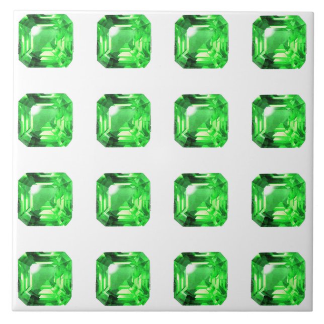 Emerald, Bright Grönt Kakelplatta (Framsidan)