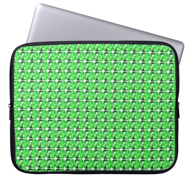 Emerald, Bright Grönt Laptop Fodral (Framsidan)