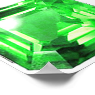 Emerald, Bright Grönt Poster
