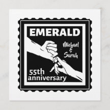 Emerald bröllop-årsdagen 55 år