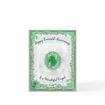 Emerald Bröllop-årskort