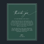 Emerald Bröllop Photo - tackkort<br><div class="desc">Den här tidslinjen,  den romantiska designen har ett modernt skript parat med fet text. Kontakta mig om du behöver hjälp med den här designen.</div>