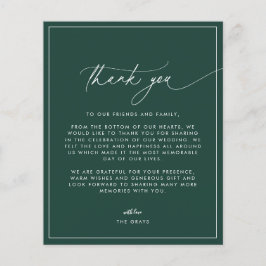 Emerald Bröllop Photo - tackkort