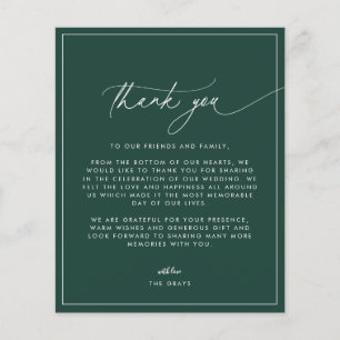 Emerald Bröllop Photo - tackkort