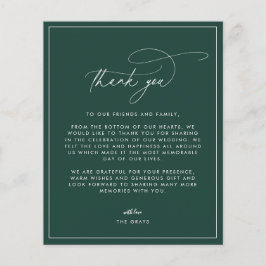 Emerald Bröllop Photo - tackkort